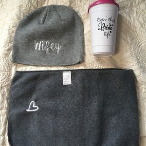 Bride to be bundle! Hat, scarf & mug